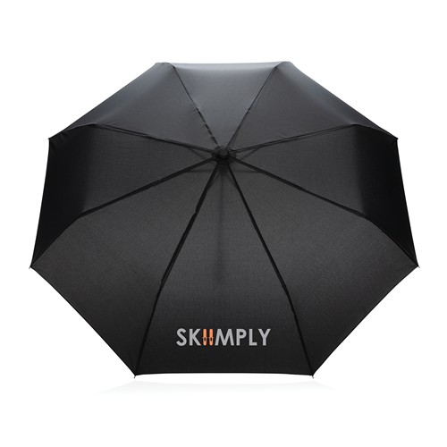 Mini parapluie 20.5" rPET 190T poignée bambou Impact AWARE thumbnail 6