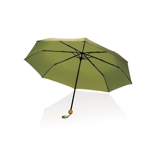 Mini parapluie 20.5" rPET 190T poignée bambou Impact AWARE - 2