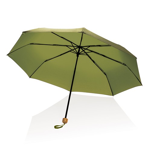 Mini parapluie 20.5" rPET 190T poignée bambou Impact AWARE - 5
