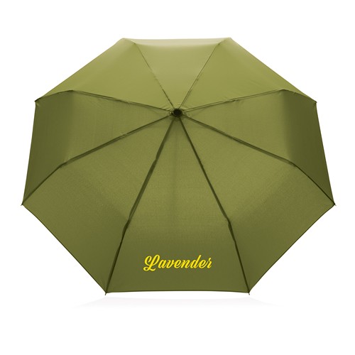 Mini parapluie 20.5" rPET 190T poignée bambou Impact AWARE - 6
