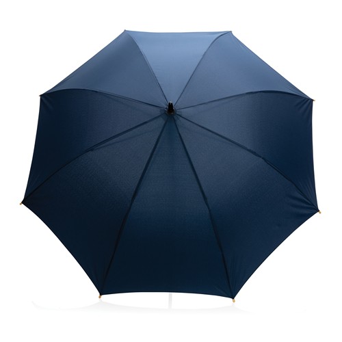 azul marino Paraguas automático RPET 190T de bambú Impact AWARE ™