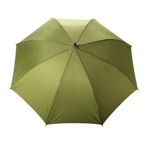 green Paraguas automático RPET 190T de bambú Impact AWARE ™
