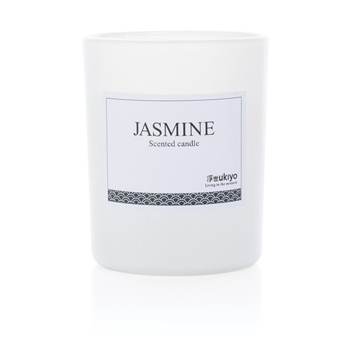 white Vela Ukiyo perfumada pequeña en vaso