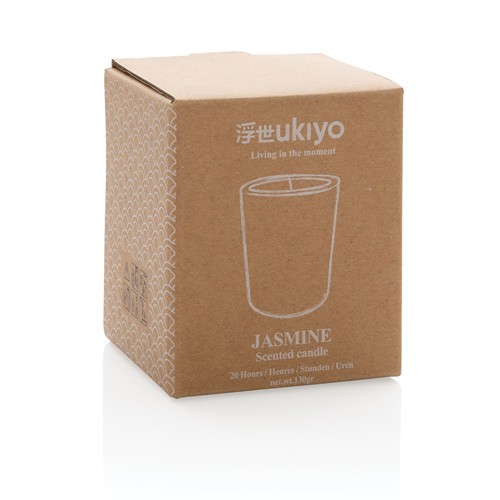white Vela Ukiyo perfumada pequeña en vaso