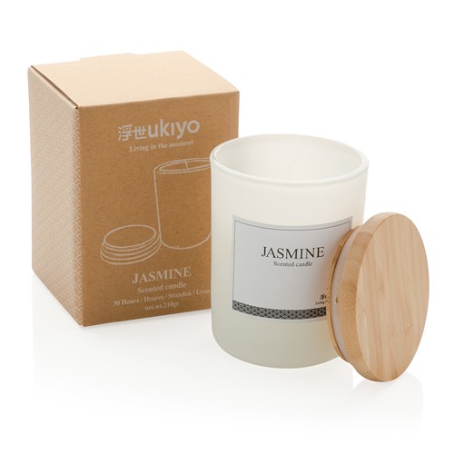 Vela perfumada Ukiyo deluxe con tapa de bambú