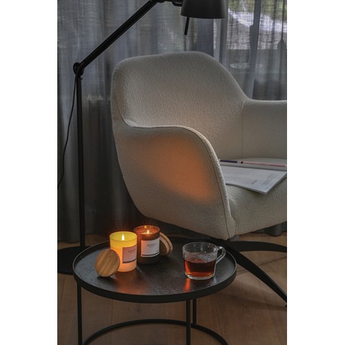 black Vela perfumada Ukiyo deluxe con tapa de bambú