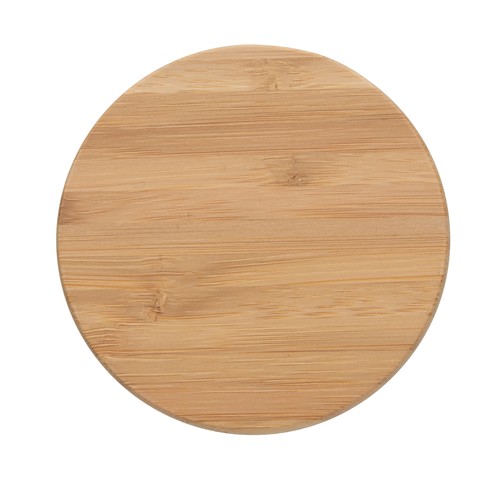 white Vela perfumada Ukiyo deluxe con tapa de bambú