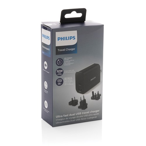 Chargeur USB de Voyage Philips, USB 30W Ultra Rapide - 9