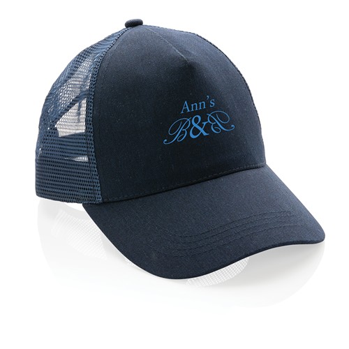 azul marino Gorra 5 paneles de algodón cepillado 190 gr Impact AWARE ™