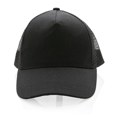 black Gorra 5 paneles de algodón cepillado 190 gr Impact AWARE ™