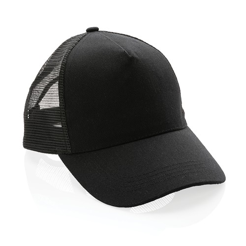 black Gorra 5 paneles de algodón cepillado 190 gr Impact AWARE ™