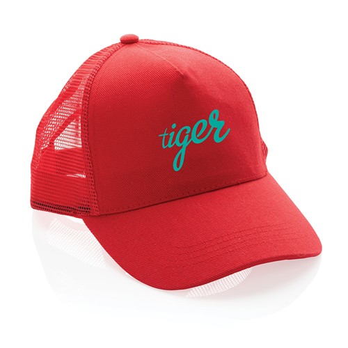 red Gorra 5 paneles de algodón cepillado 190 gr Impact AWARE ™