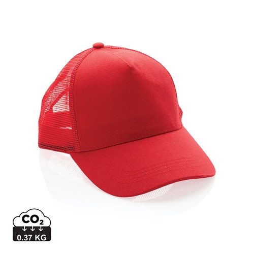 red Gorra 5 paneles de algodón cepillado 190 gr Impact AWARE ™