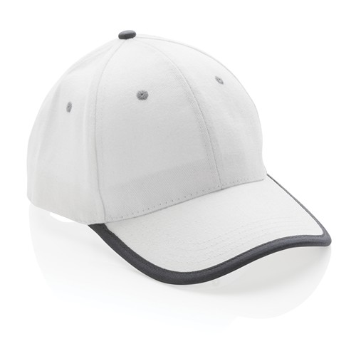 white Gorra de 6 paneles de algodón cepillado 280gr Impact AWARE ™