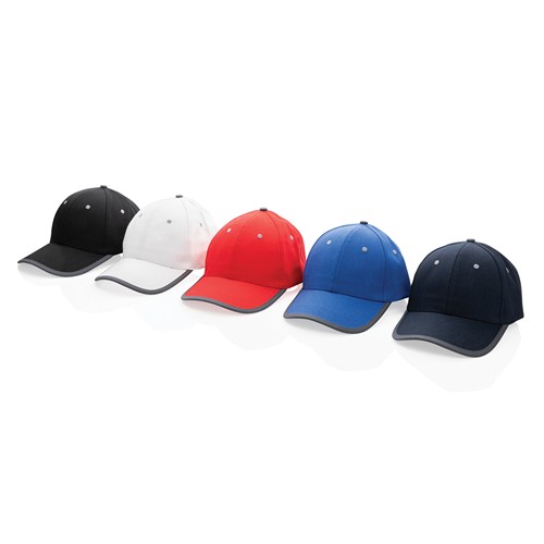 white Gorra de 6 paneles de algodón cepillado 280gr Impact AWARE ™