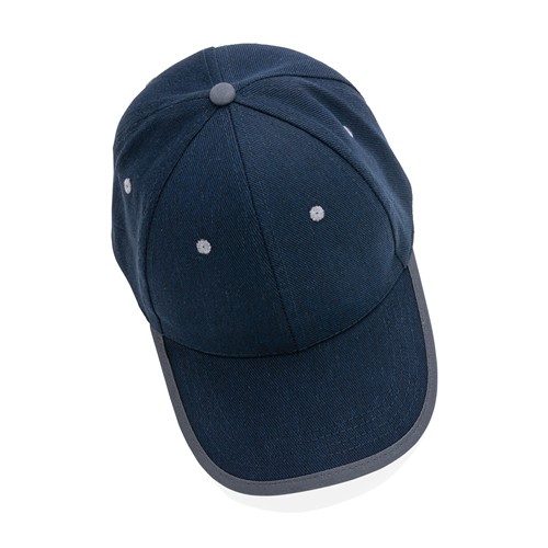 azul marino Gorra de 6 paneles de algodón cepillado 280gr Impact AWARE ™