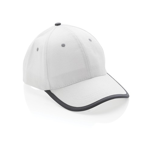 white Gorra de 6 paneles de algodón cepillado 280gr Impact AWARE ™