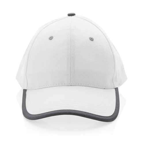 white Gorra de 6 paneles de algodón cepillado 280gr Impact AWARE ™