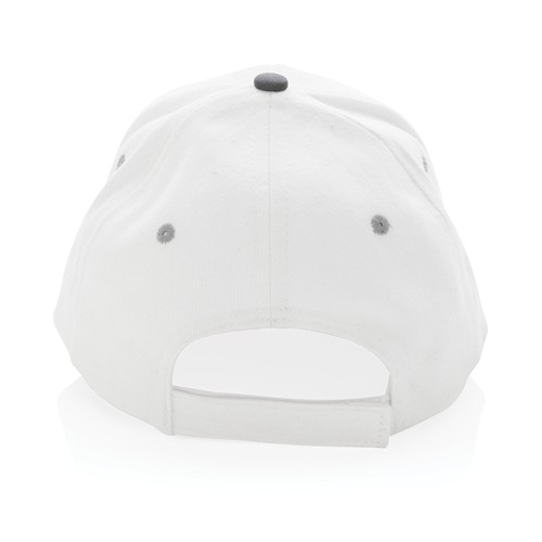 white Gorra de 6 paneles de algodón cepillado 280gr Impact AWARE ™