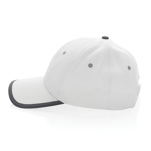 white Gorra de 6 paneles de algodón cepillado 280gr Impact AWARE ™