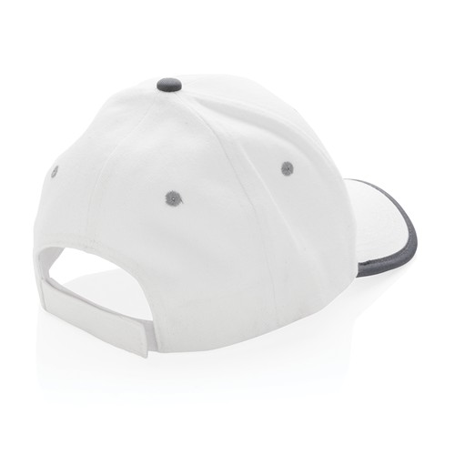 white Gorra de 6 paneles de algodón cepillado 280gr Impact AWARE ™