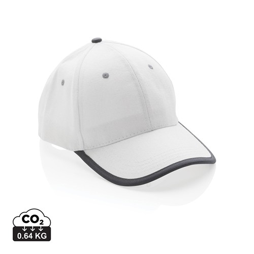 white Gorra de 6 paneles de algodón cepillado 280gr Impact AWARE ™