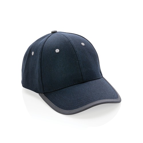 azul marino Gorra de 6 paneles de algodón cepillado 280gr Impact AWARE ™