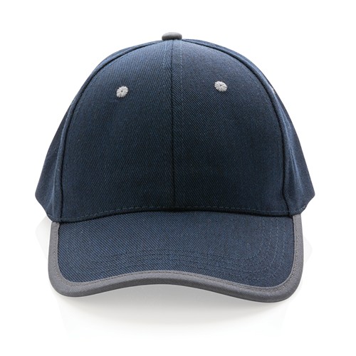 azul marino Gorra de 6 paneles de algodón cepillado 280gr Impact AWARE ™