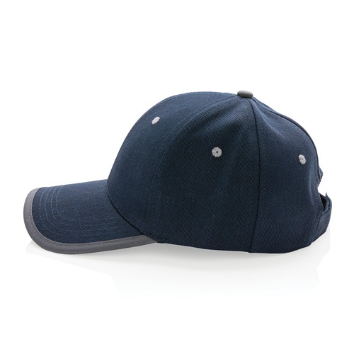 azul marino Gorra de 6 paneles de algodón cepillado 280gr Impact AWARE ™