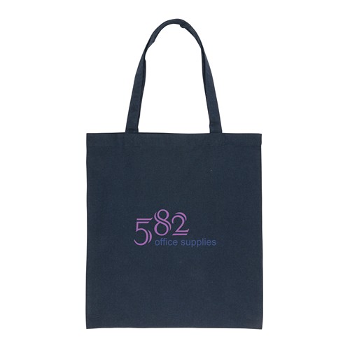 azul marino Tote de algodón reciclado 145gr Impact AWARE ™