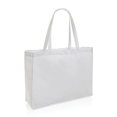 white Bolsa de compra de algodón reciclado 145gr Impact AWARE™