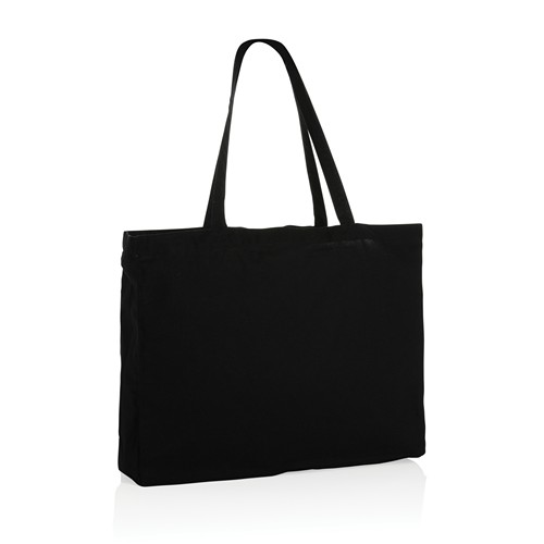black Bolsa de compra de algodón reciclado 145gr Impact AWARE™