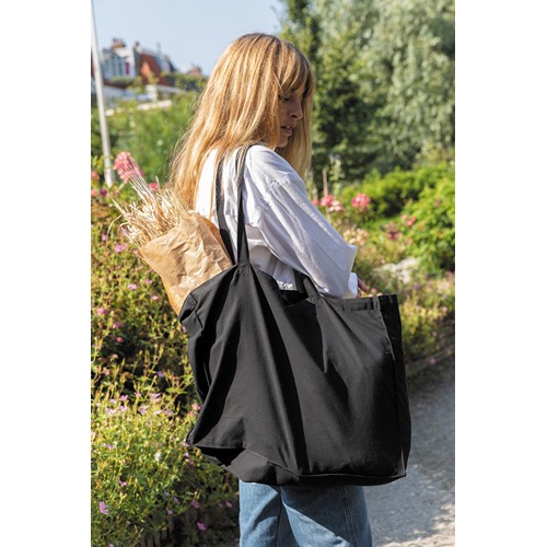 black Bolsa de compra de algodón reciclado 145gr Impact AWARE™