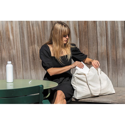 de blanco Bolsa de compra de algodón reciclado 145gr Impact AWARE™