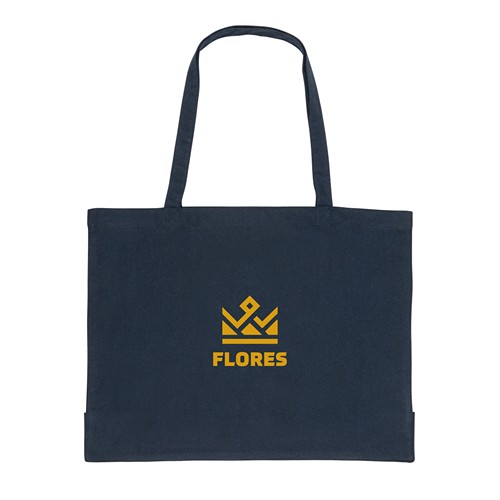 azul marino Bolsa de compra de algodón reciclado 145gr Impact AWARE™
