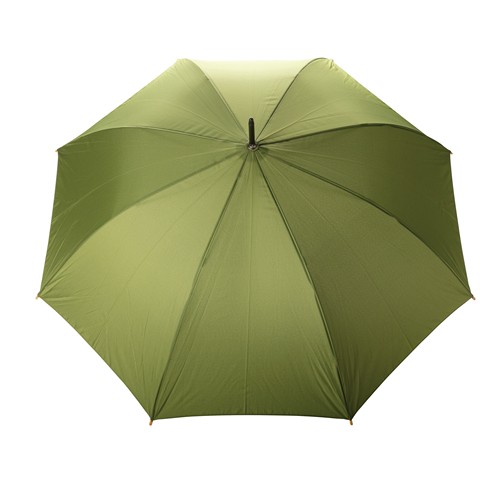 green Paraguas automático RPET 190T de bambú Impact AWARE ™