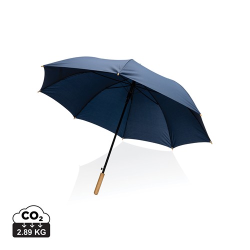 azul marino Paraguas automático RPET 190T de bambú Impact AWARE ™