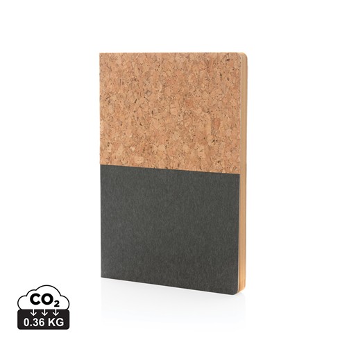 Carnet A5 à couverture en kraft et en liège - 1