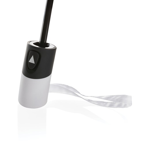 white Mini paraguas automático RPET 190T Impact AWARE ™