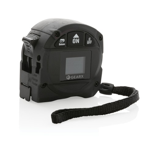 black Flexómetro Gear X de 5M con láser de 30M