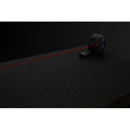 black Flexómetro Gear X de 5M con láser de 30M