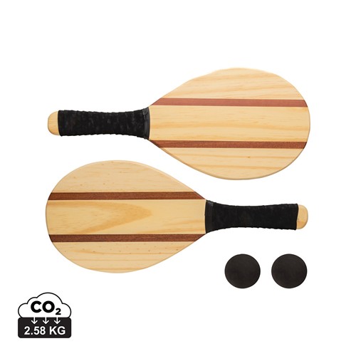 Set de raquettes frescobol en bois - 1