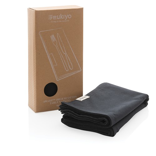 Set de 4 serviettes de table Ukiyo en rcotton 180gr Aware™ - 7