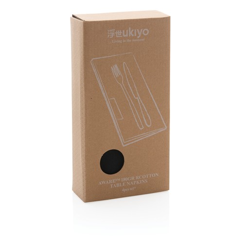 Set de 4 serviettes de table Ukiyo en rcotton 180gr Aware™ - 8