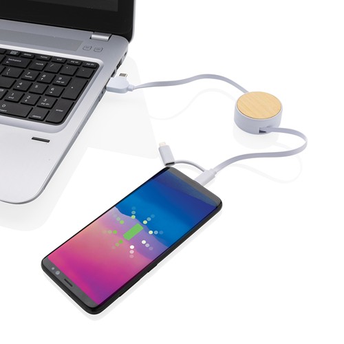 Câble Ontario 6-en-1 rétractable en plastique recyclé RCS - 6