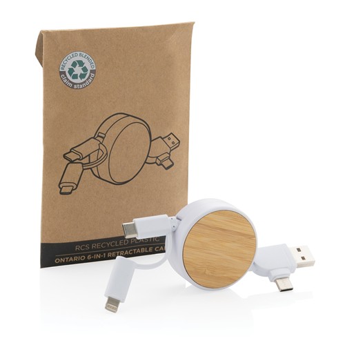 Câble Ontario 6-en-1 rétractable en plastique recyclé RCS - 3