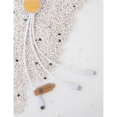 white Cable Ontario 6 en 1 de plástico reciclado RCS