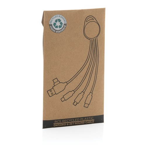 Câble Ontario 6-en-1 rond en plastique recyclé RCS - 10