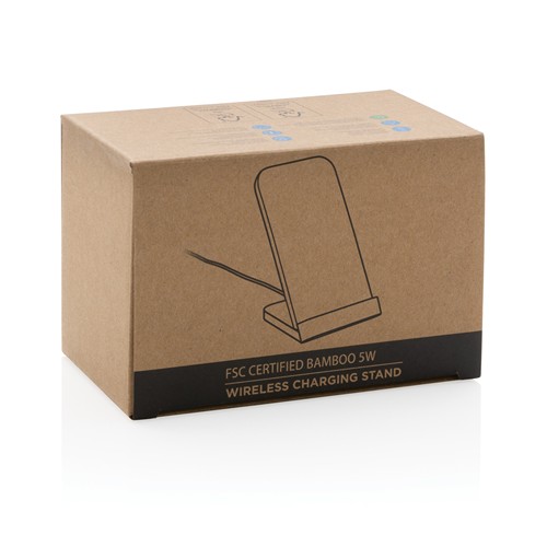 Support téléphone à induction 5W en bambou - 7