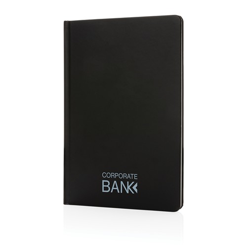 black Libreta A5 de tapa dura de papel Impact Stone
